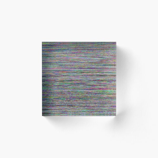 Glowing Glitch Noise Acrylic Block