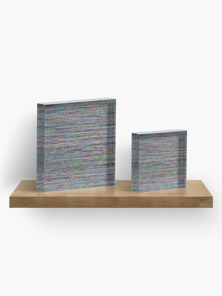 Alternate view of Glowing Glitch Noise Acrylic Block
