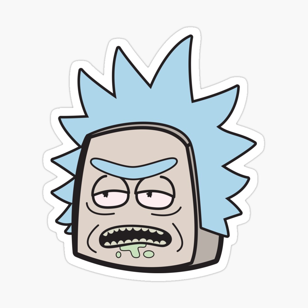 Sarcastic Rick Sanchez - Rick and Morty Boxheadz Dimension Sticker