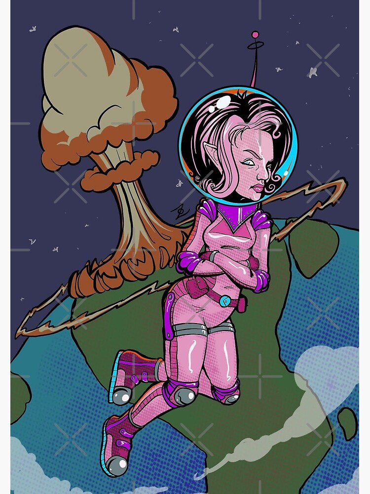 Thumbnail 2 of 2, Postcard, Space Elf designed and sold by z0mbieparade.