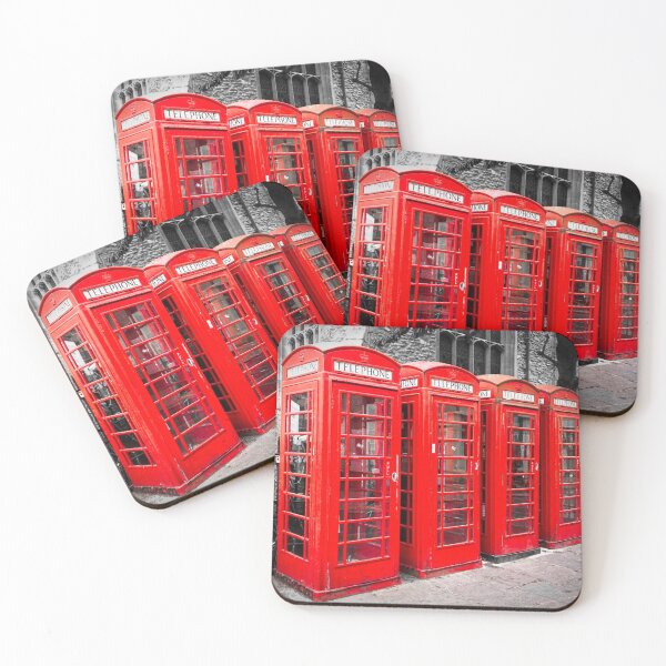 Item preview, Four Red Telephone Booths - Iconic Britain designed and sold by gphotobox.