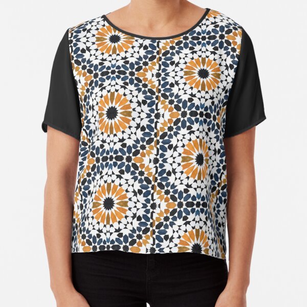 Arabic mosaic tile pattern Chiffon Top
