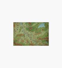 Southern Peloria Map by Darya Makarava Art Board