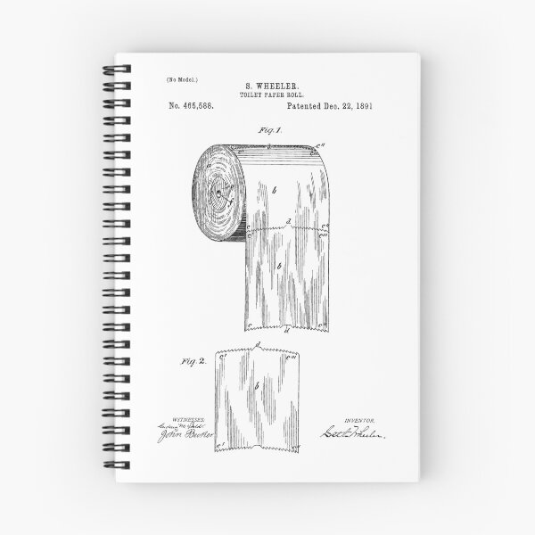 Item preview, B. Wheeler Toilet Paper Dispenser Patent (Black Version) designed and sold by Aliasandco.