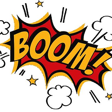 "Boom Logo . " Sticker for Sale by Costadino | Redbubble