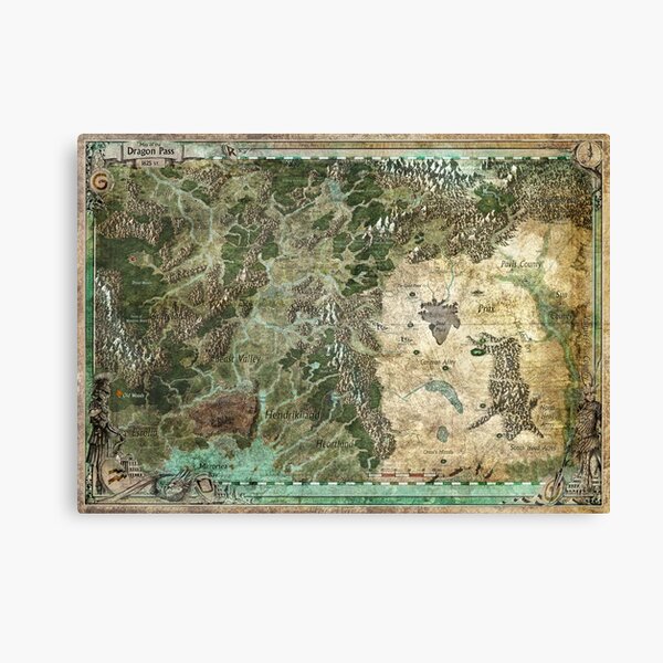 Dragon Pass and Surrounding Regions by Olivier Sanfilipo Canvas Print