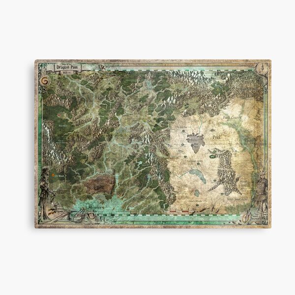Dragon Pass and Surrounding Regions by Olivier Sanfilipo Metal Print