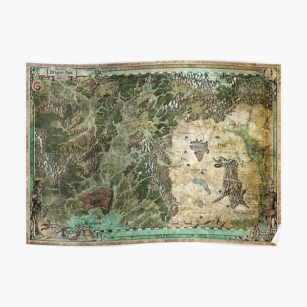 Dragon Pass and Surrounding Regions by Olivier Sanfilipo Poster
