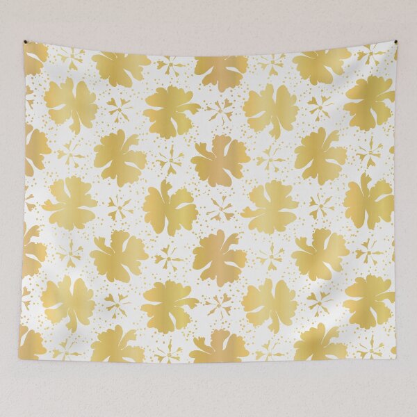 Item preview, Luxe White Gold Foil Floral Seamless Vector Pattern, Drawn Flower designed and sold by Limolida.
