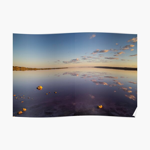 Sunrise over Pink Lake Poster