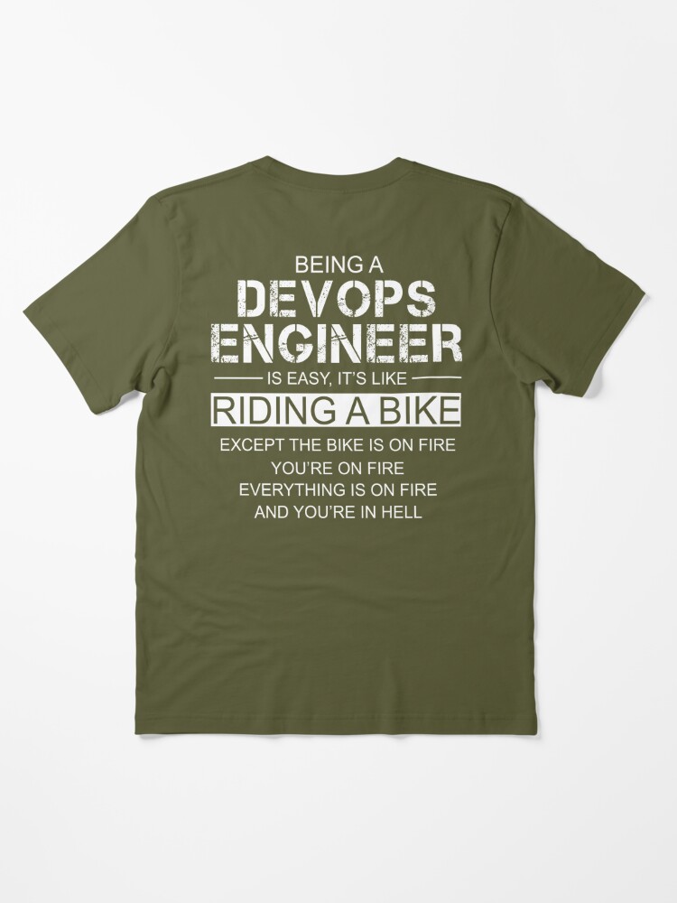 Being A DevOps Engineer Is Easy Like Riding A Bike Essential T-Shirt for  Sale by berryferro