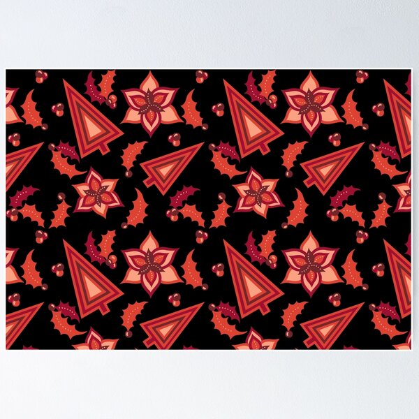 Item preview, Holiday Retro Vintage Pattern In Reds designed and sold by theartofvikki.