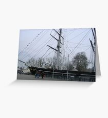 The boat that burnt down ( THE CUTTY SARK ) Greeting Card