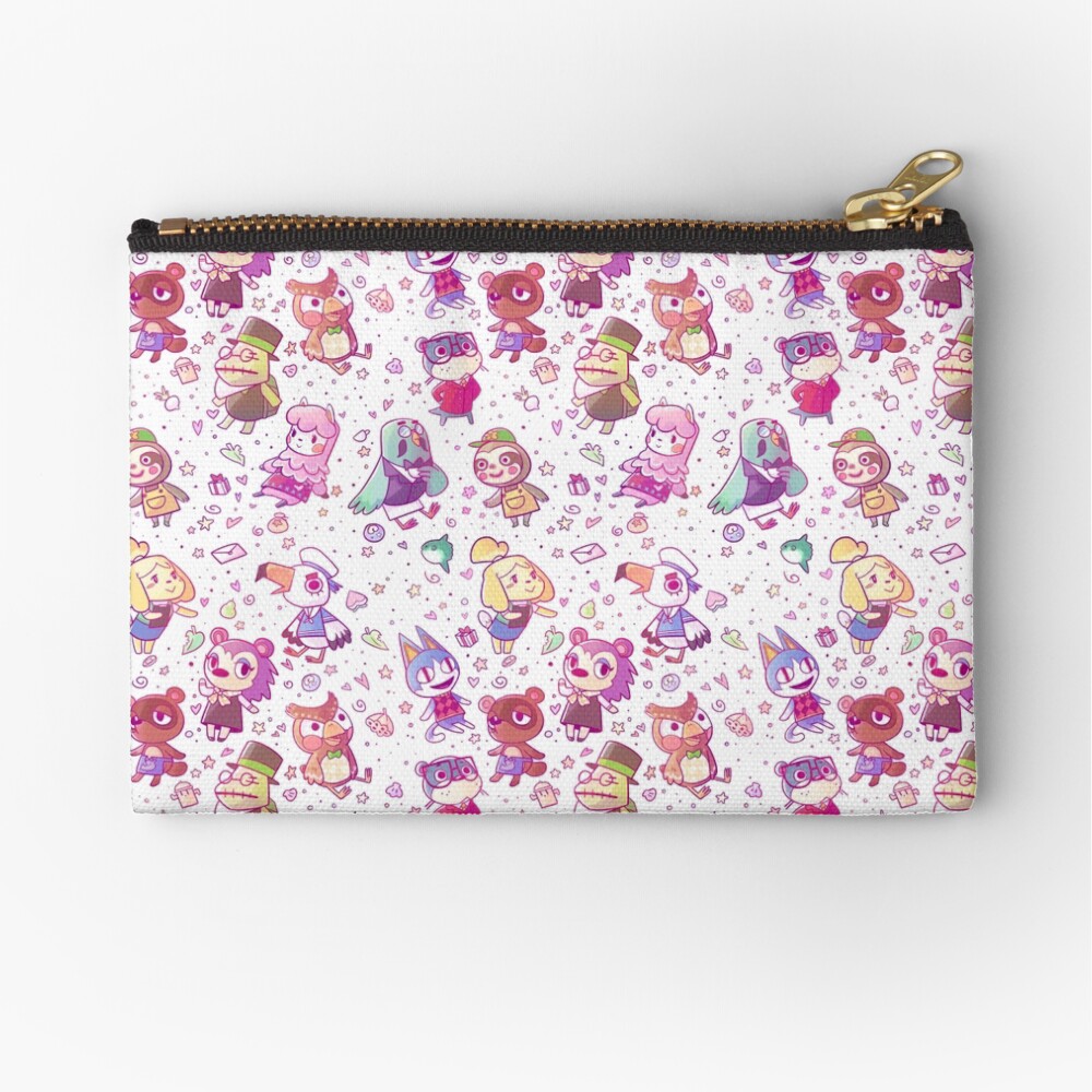 Animal Crossing Pattern Zipper Pouch