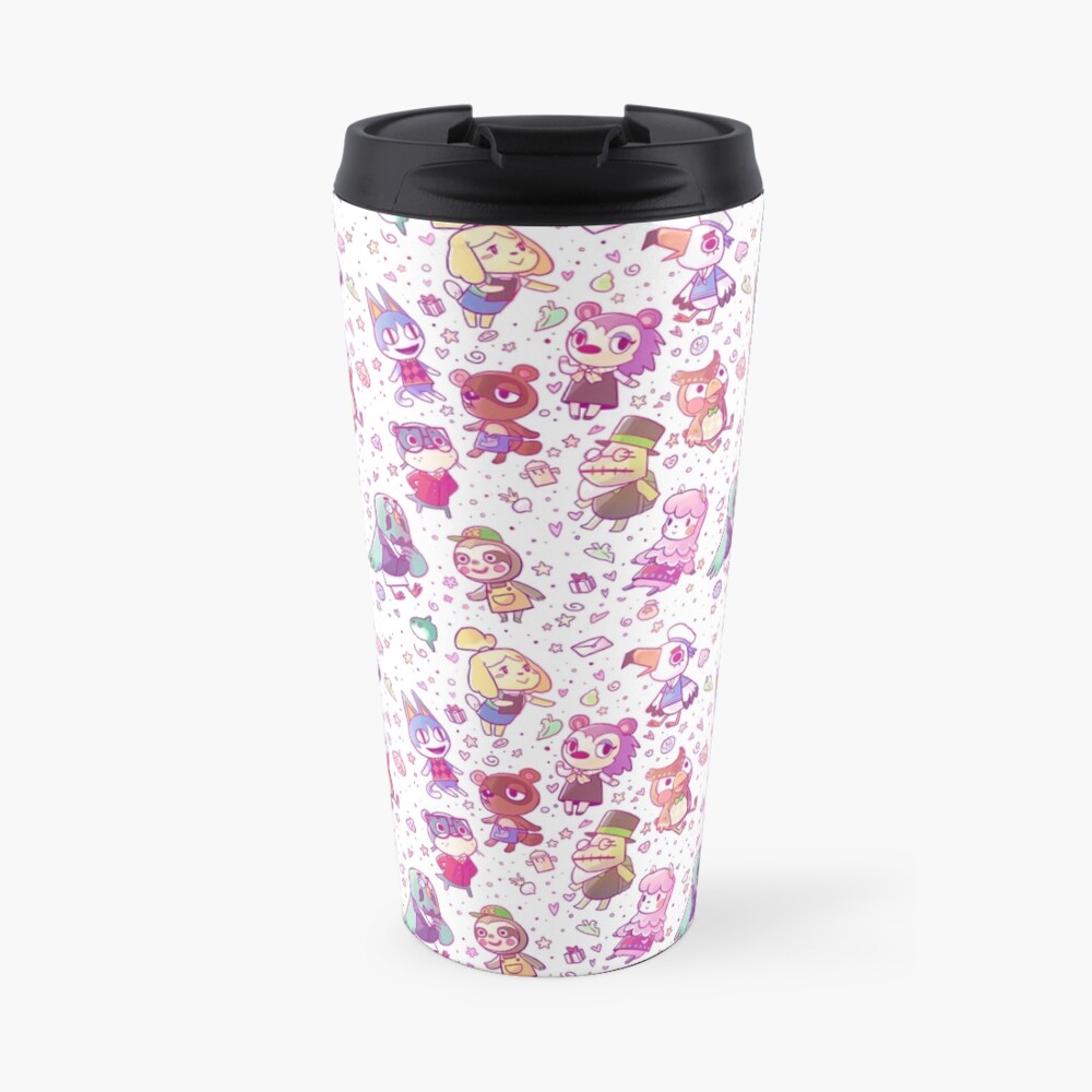 Animal Crossing Pattern Travel Mug