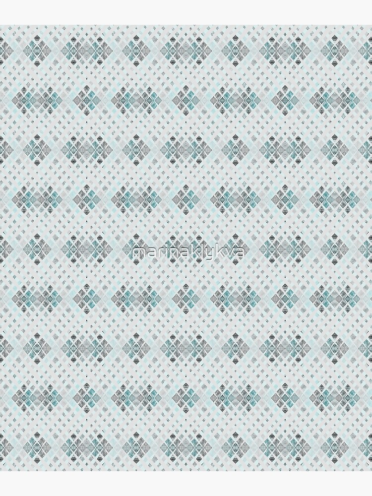 Disover Simple geometric pattern of light blue tones. Premium Matte Vertical Poster