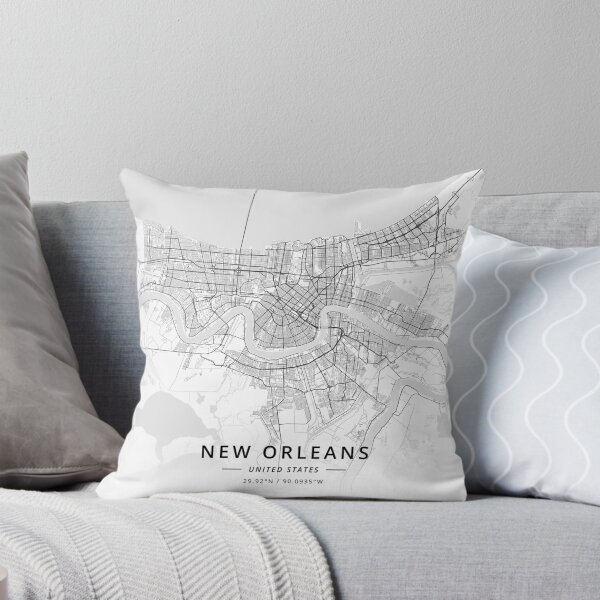 Artikelvorschau, New Orleans, United States Light Map entworfen und verkauft von DesignerMapArt.