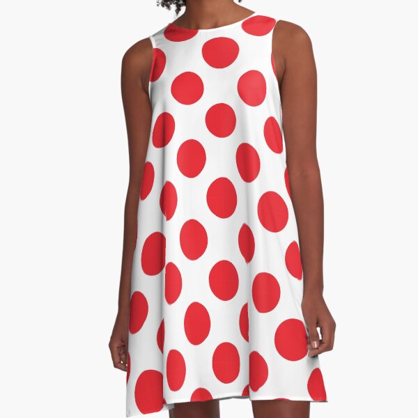 Red Polka Dot Jersey | Tour de France Pattern A-Line Dress