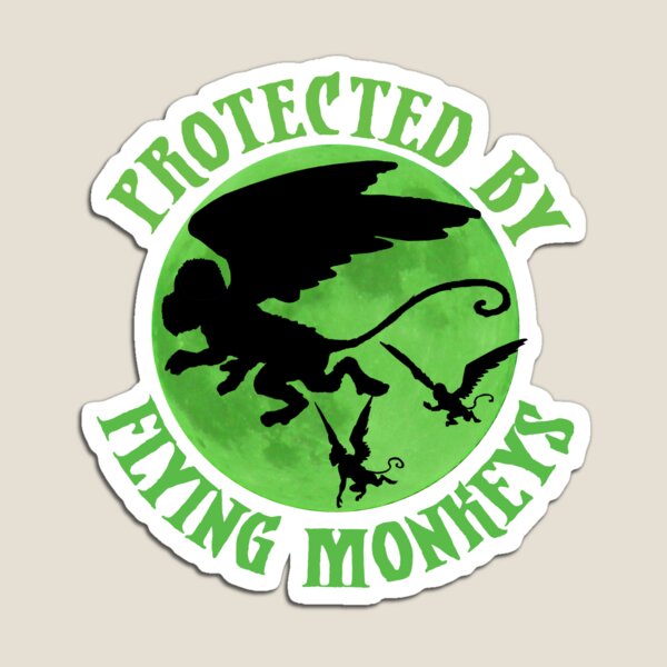 Item preview, Flying Monkey Witch Gift Protected by Flying Monkeys Wizard of Oz Wicked Witch Halloween Costume designed and sold by madeulaugh.