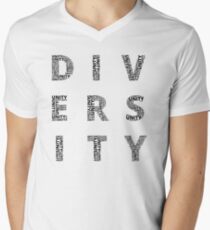 Customisable Unity in Diversity poster Men's V-Neck T-Shirt