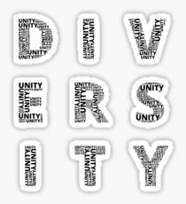 Customisable Unity in Diversity poster Sticker
