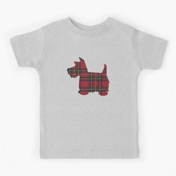 Royal Stewart Tartan Scottie Dog Kids T-Shirt