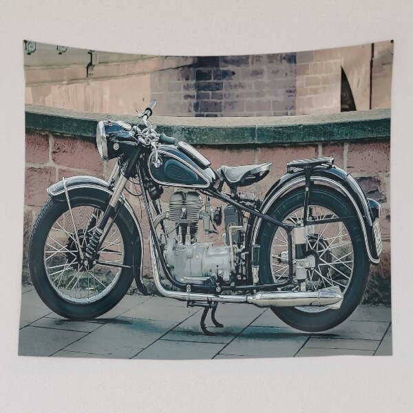 Item preview, Classic Motor, Cartoon Motorcycle designed and sold by homeartbyanave.