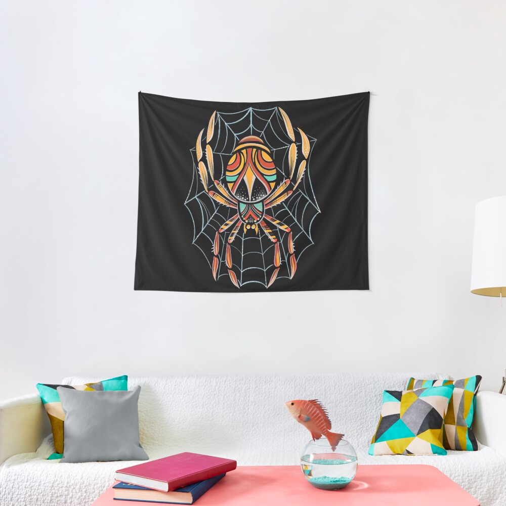 "spider " Tapestry by thomasjart Redbubble