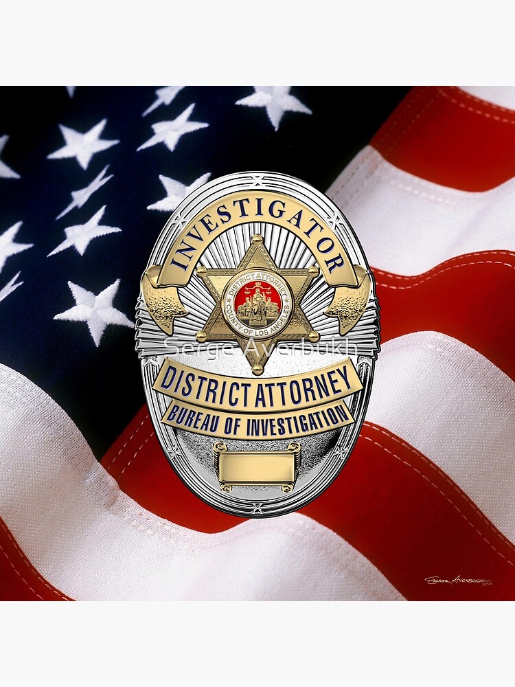 "Los Angeles County District Attorney Investigator Badge over