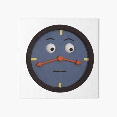 don't hug me i'm scared clock Art Board Print