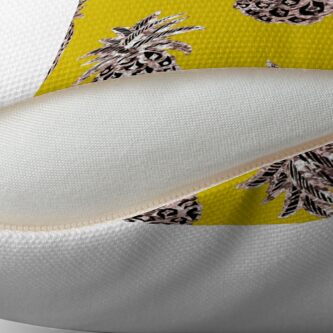 Alternate view of Gold Pineapples on Mustard yellow Floor Pillow