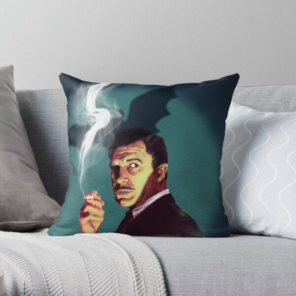 Vincent Price Throw Pillow