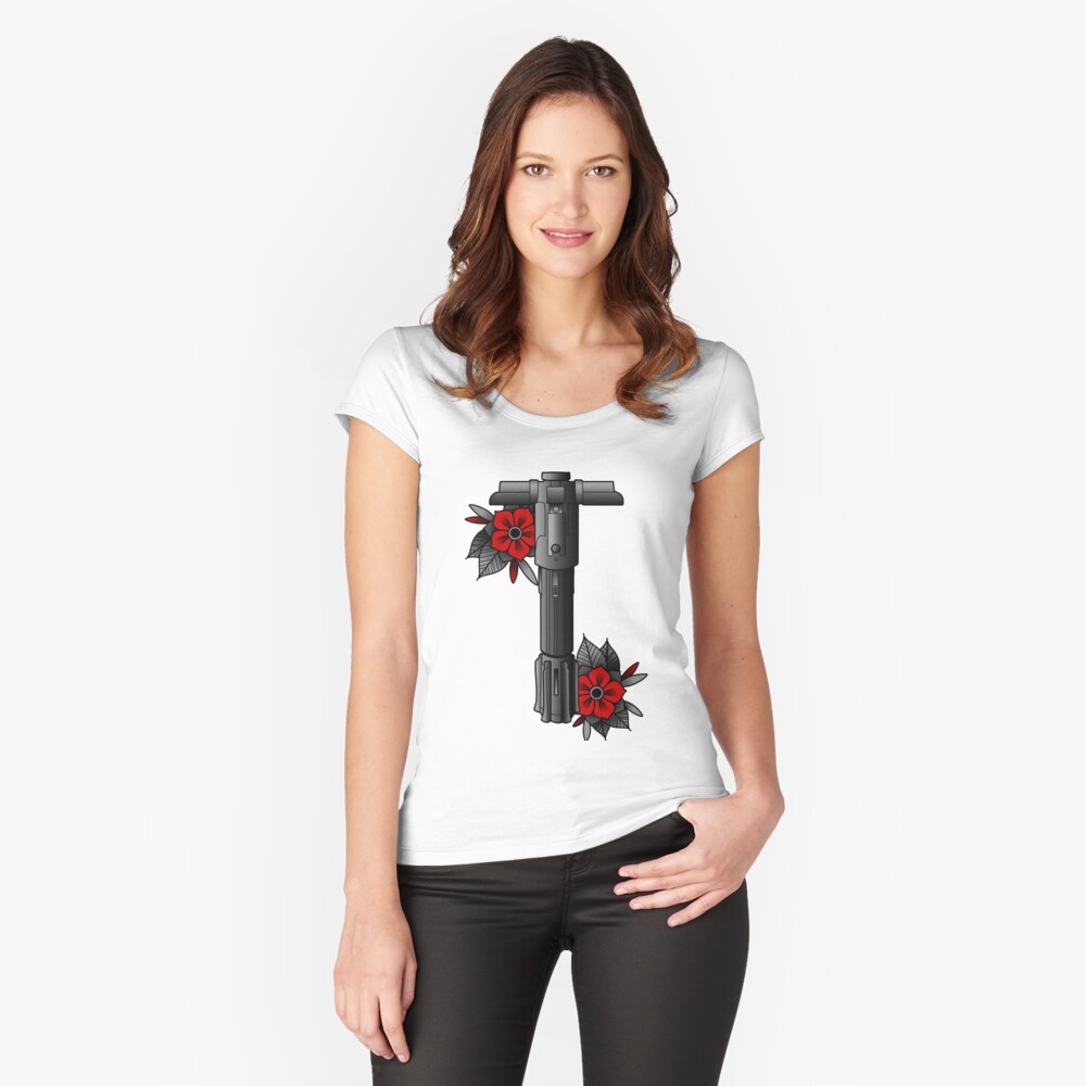 Vista previa del artículo con la obra «Camiseta entallada de cuello ancho», diseñado y vendido por despresso.