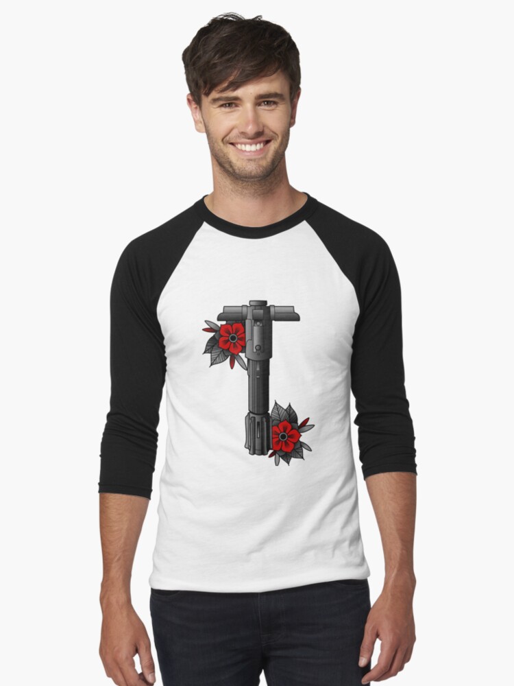Imagen 1 de 3, Camiseta ¾ estilo béisbol con la obra sable kylos, diseñada y vendida por despresso.