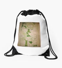 Asteraceae Drawstring Bag