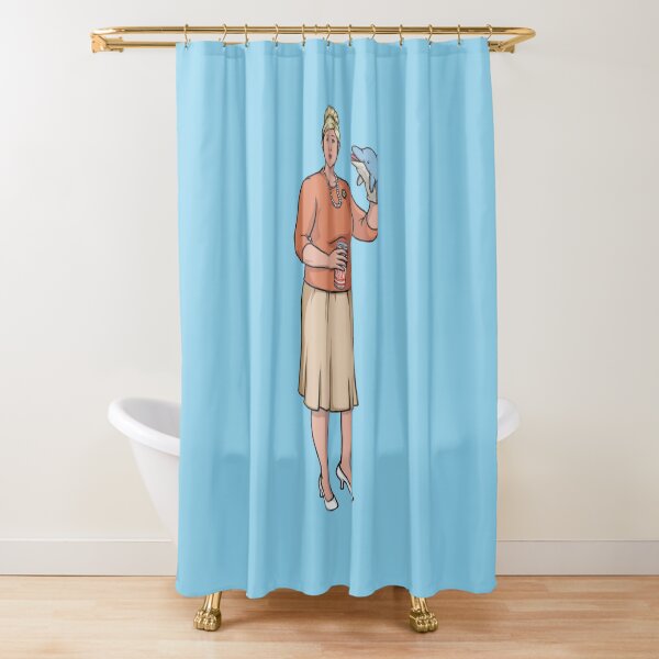 HR Pam - Dolphin Puppet Girl Shower Curtain