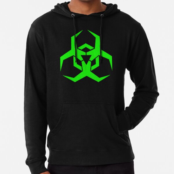 Neon Green Biohazard Sign