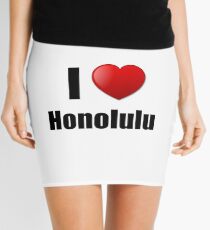 Honolulu I Love City Lover Pride Funny Gift Idea Mini Skirt