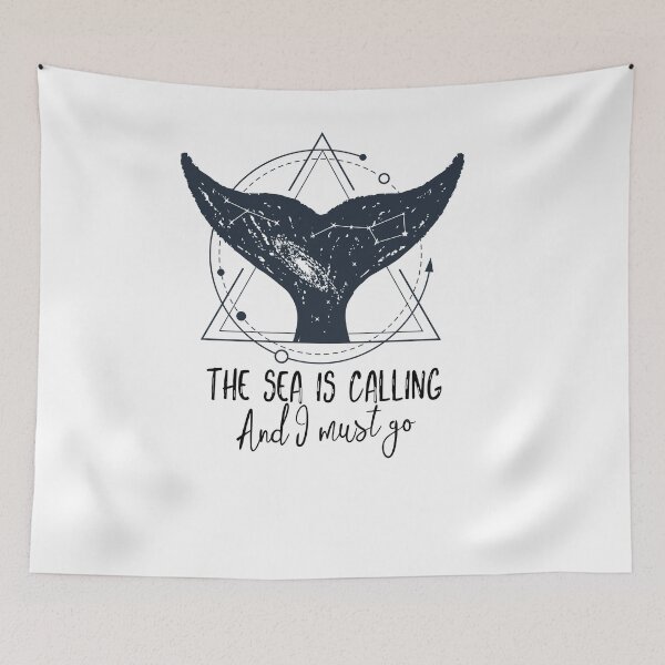 Item preview, The Sea Is Calling I Must Go Whale Orca Saying designed and sold by SABRA - Shout your ♥︎.