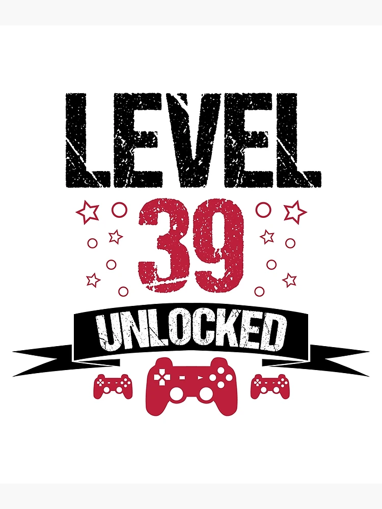 Level 39 Unlocked Funny Gaming Metal Print