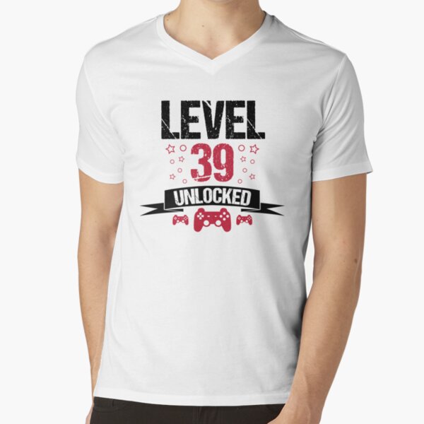  Level 39 Unlocked 39 Years Old Gamer 39th Birthday Gaming  T-Shirt : Clothing, Shoes & Jewelry