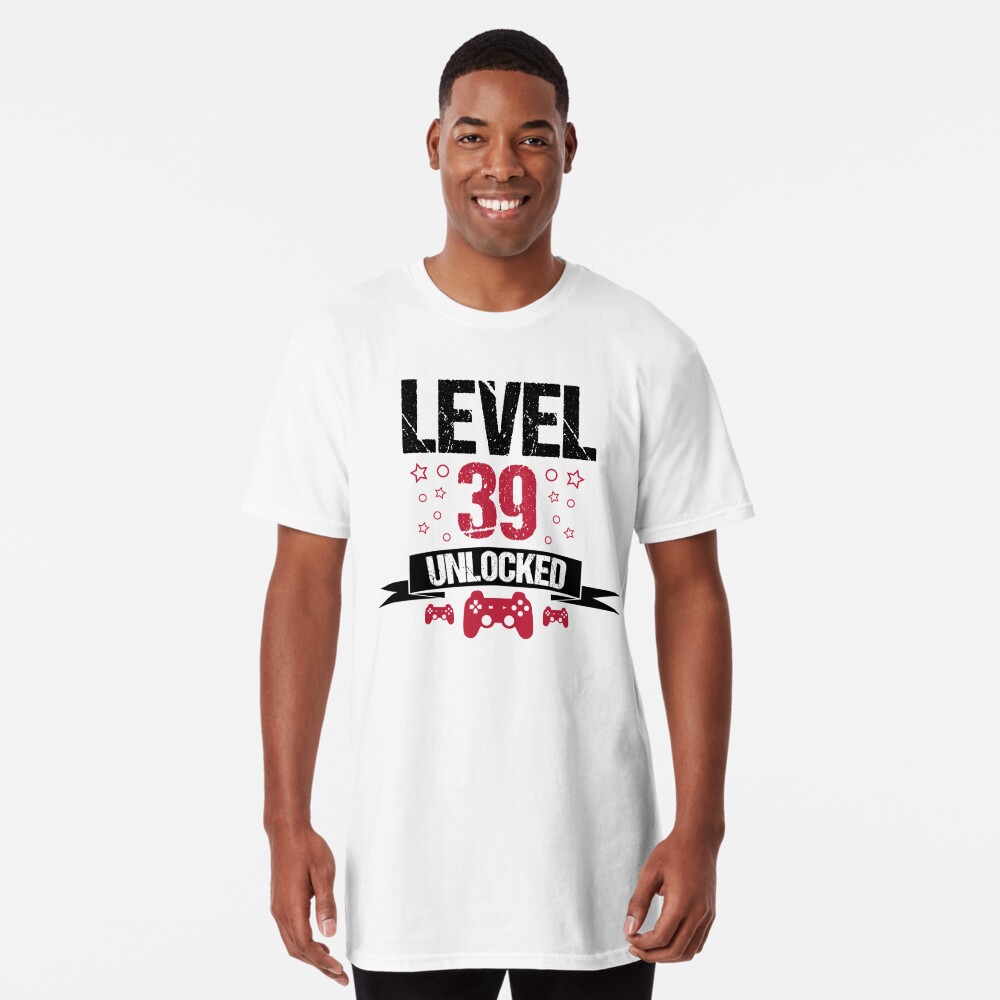  Level 39 Unlocked 39 Years Old Gamer 39th Birthday Gaming  T-Shirt : Clothing, Shoes & Jewelry