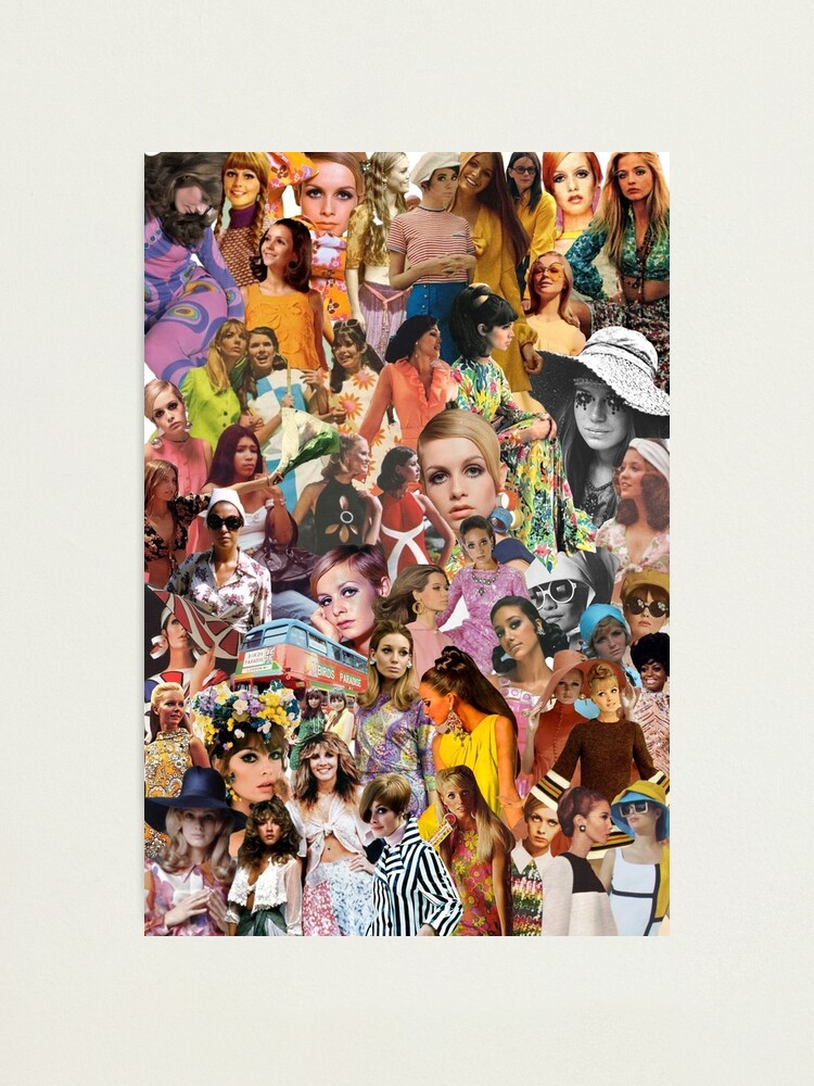 håndflade Celsius direktør 1960s Fashion Collage" Photographic Print for Sale by Charlotteflann |  Redbubble