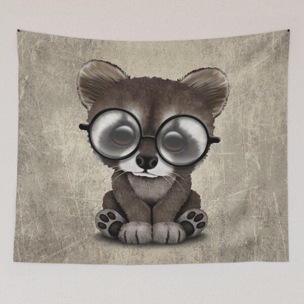 Item preview, Cute Nerdy Raccoon Wearing Glasses designed and sold by JeffBartels.