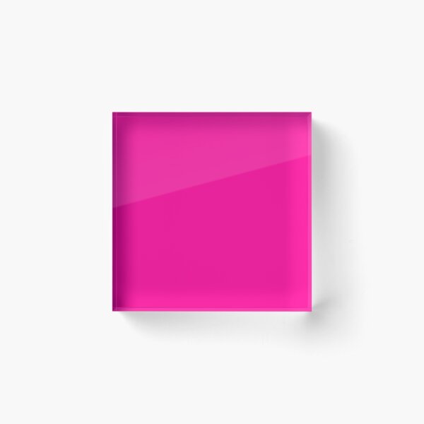 Neon Pink Acrylic Block