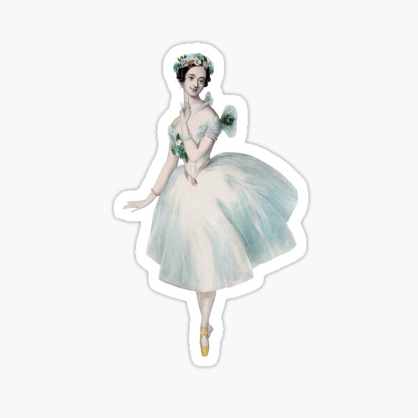 Romantic Ballet Dancer Sticker