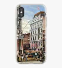 Rare large view of the New York Stock Exchange 1882 iPhone Case