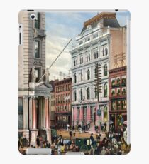 Rare large view of the New York Stock Exchange 1882 iPad Case/Skin