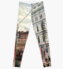 Rare large view of the New York Stock Exchange 1882 Leggings