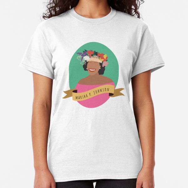 Marsha P Johnson Round Portrait Classic T-Shirt